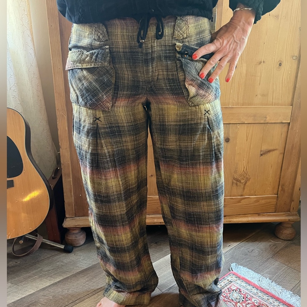 Free People pants, lose in the leg nice fitted in the waist